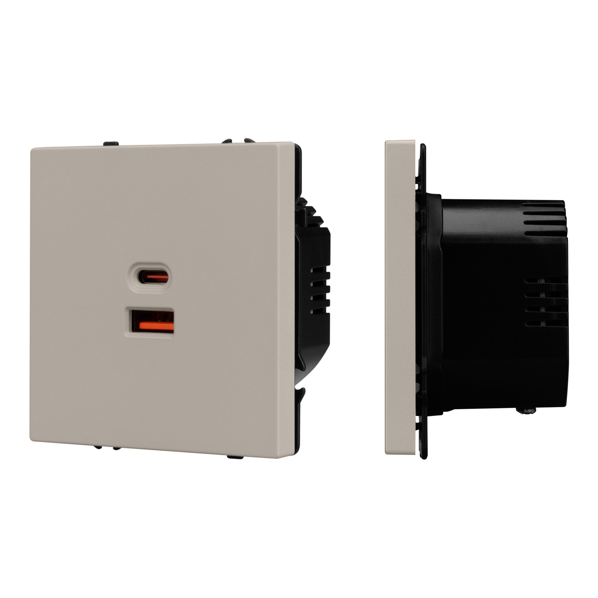 Механизм розетки с быстрой USB зарядкой SCT-NOBE-MUAC-SFPL-FC-CA