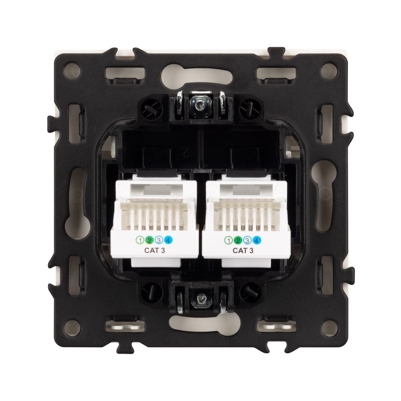 Механизм сдвоенной телефонной розетки SCT-NOBE-MTL2-SFPL-CA