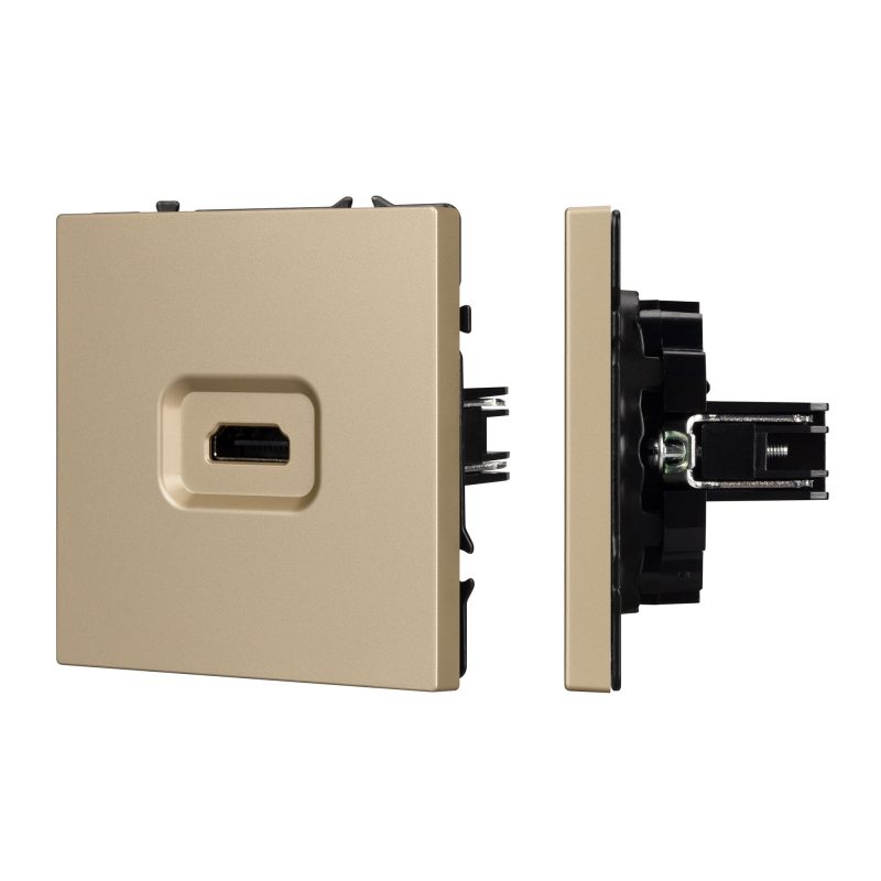 Механизм HDMI розетки SCT-NOBE-MHD1-SFPL-GD