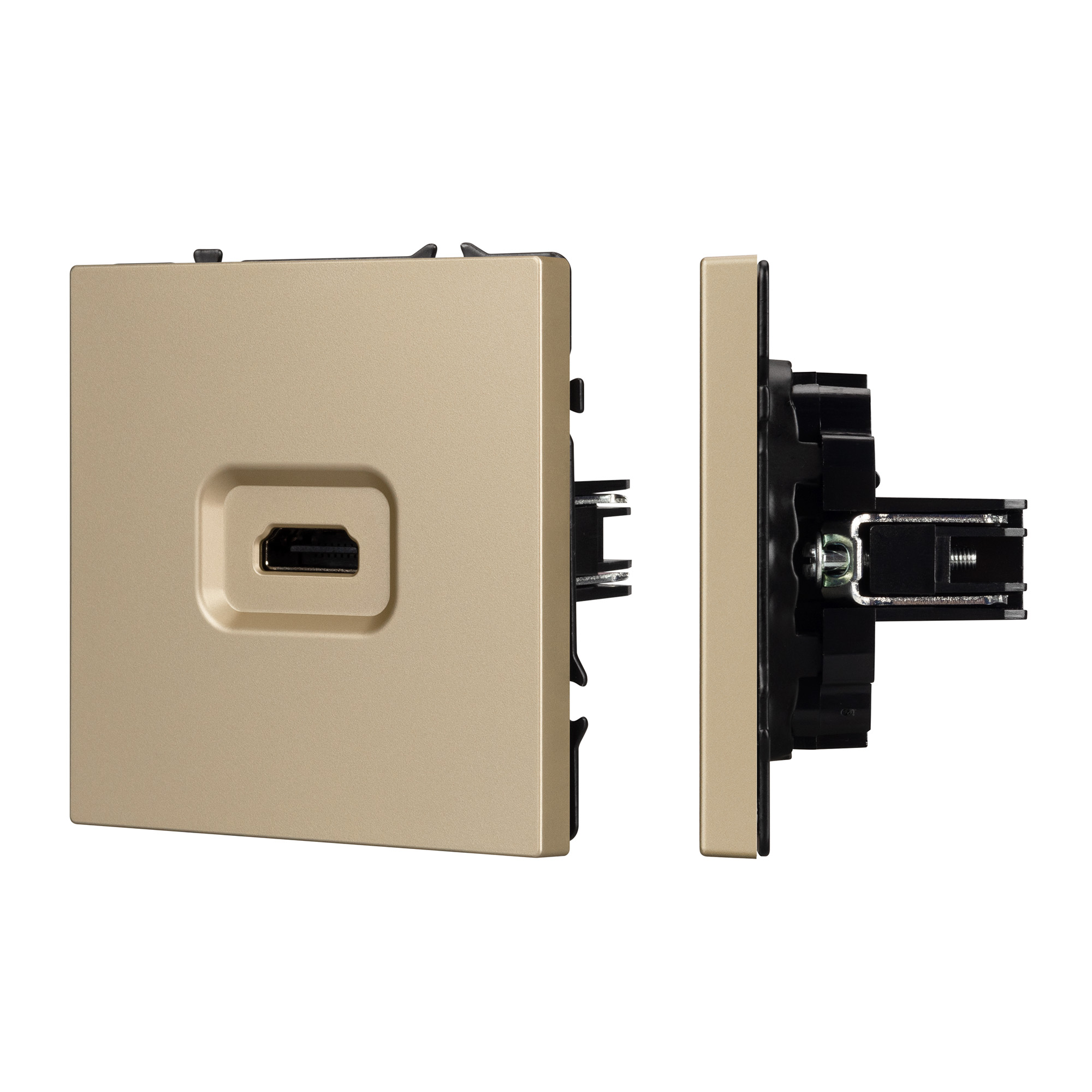 Механизм HDMI розетки SCT-NOBE-MHD1-SFPL-GD