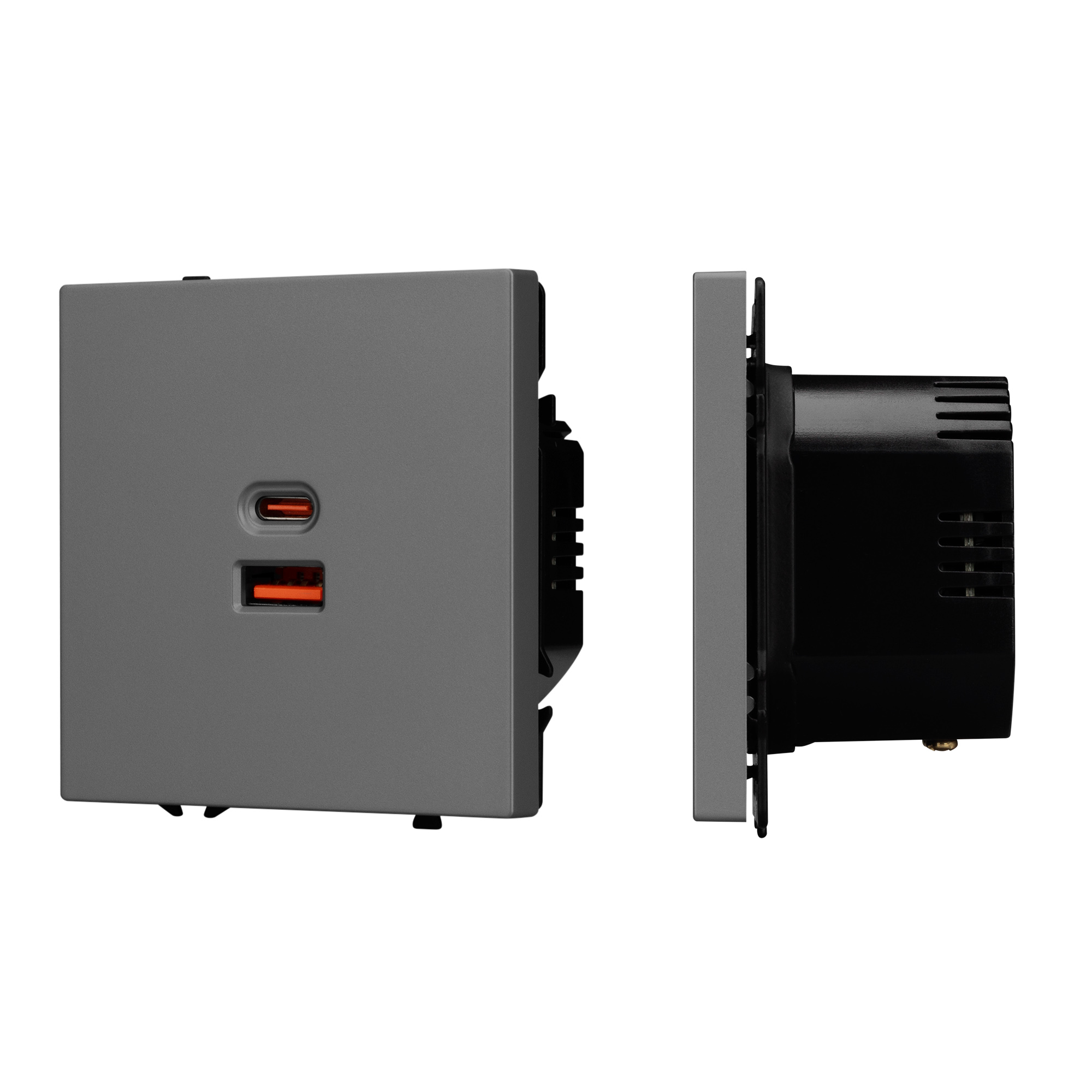 Механизм розетки с быстрой USB зарядкой SCT-NOBE-MUAC-SFPL-FC-GR