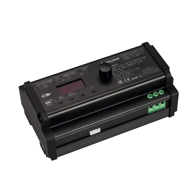 INTELLIGENT ARLIGHT Диммер SMART-TRIAC-601-82-DIM-PD-DIN Black
