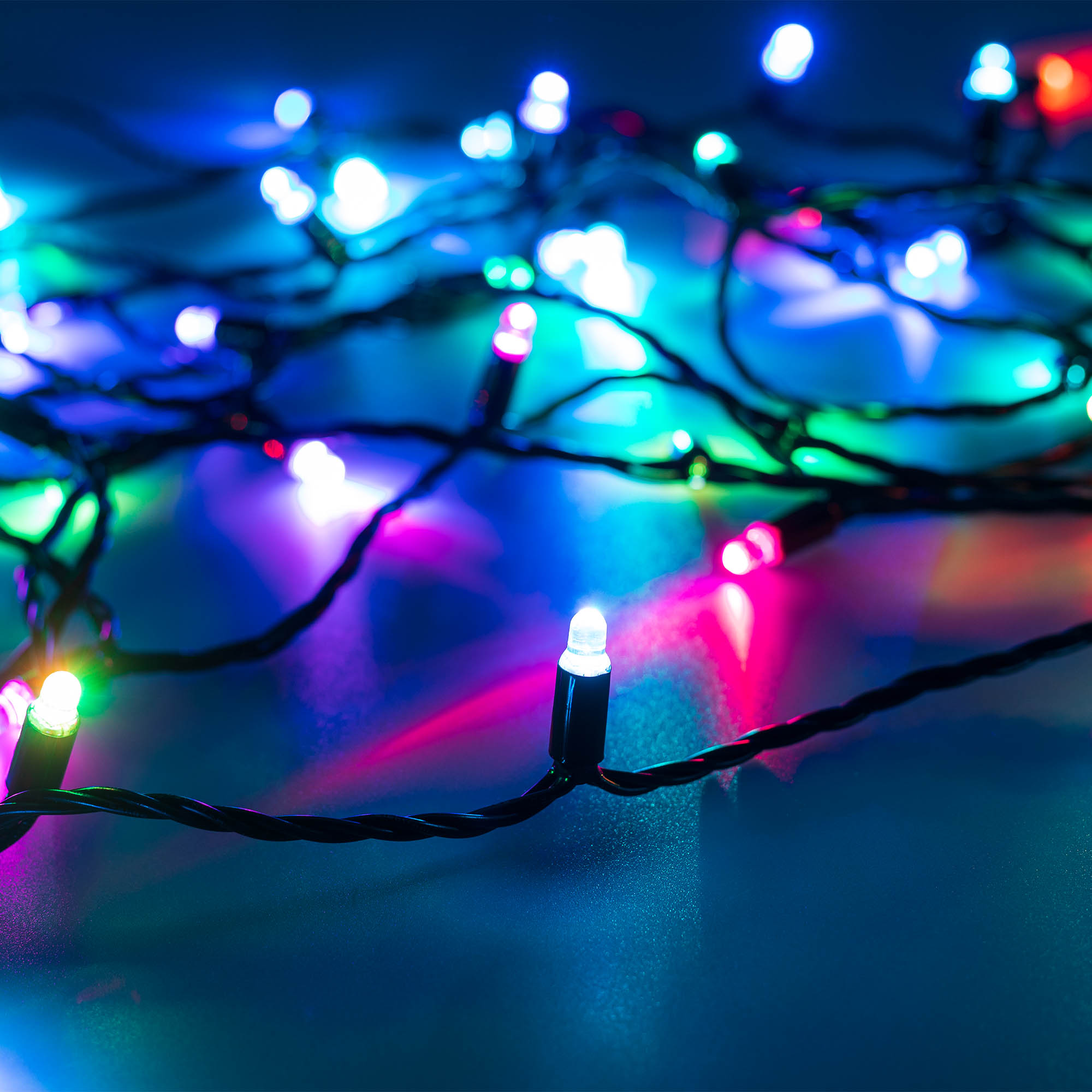 Светодиодная гирлянда ARD-STRING-CLASSIC-6000-BLACK-40LED-LIVE RGB-SPI