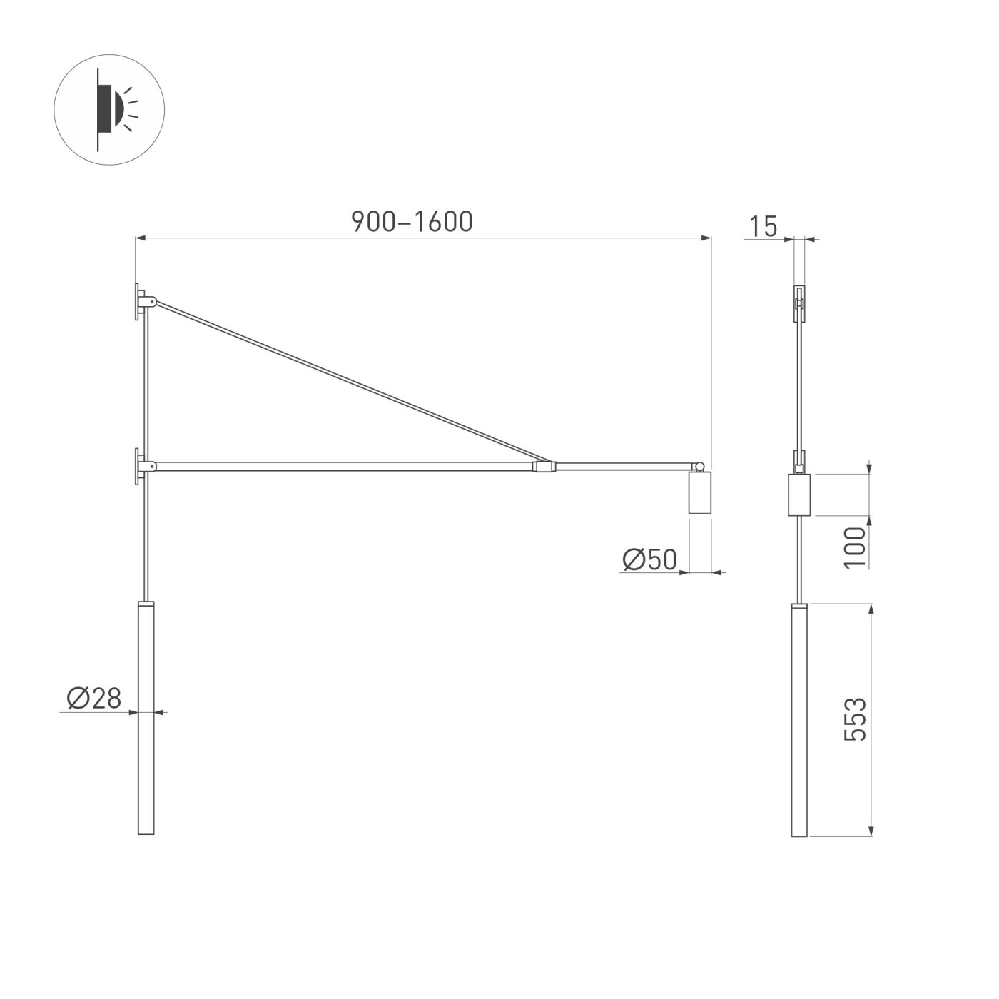 Светильник SP-KANEL-WALL-6W Warm3000