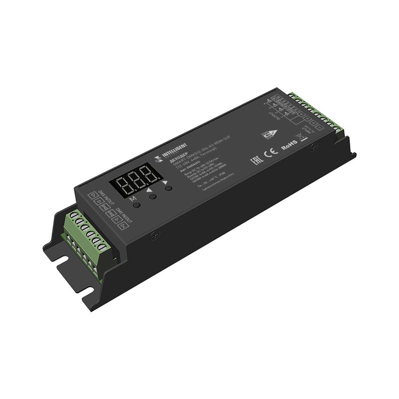 INTELLIGENT ARLIGHT Декодер SMART-DMX512-304-83-RDM-SUF Black