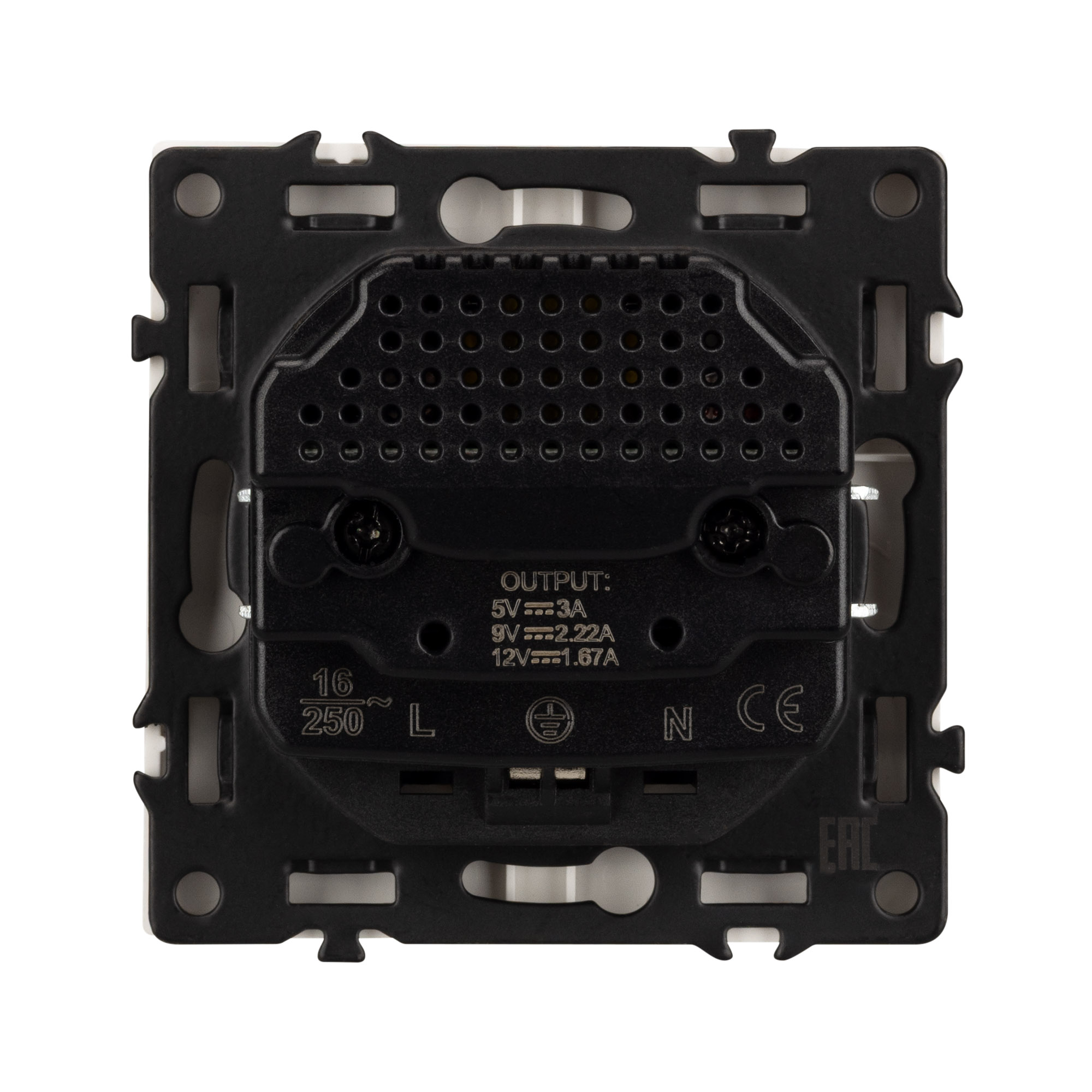 Механизм розетки с USB зарядкой SCT-NOBE-MUAC-SFPL-WH