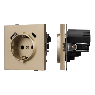Механизм розетки с USB зарядкой SCT-TENDO-MUAC-SFPL-GD