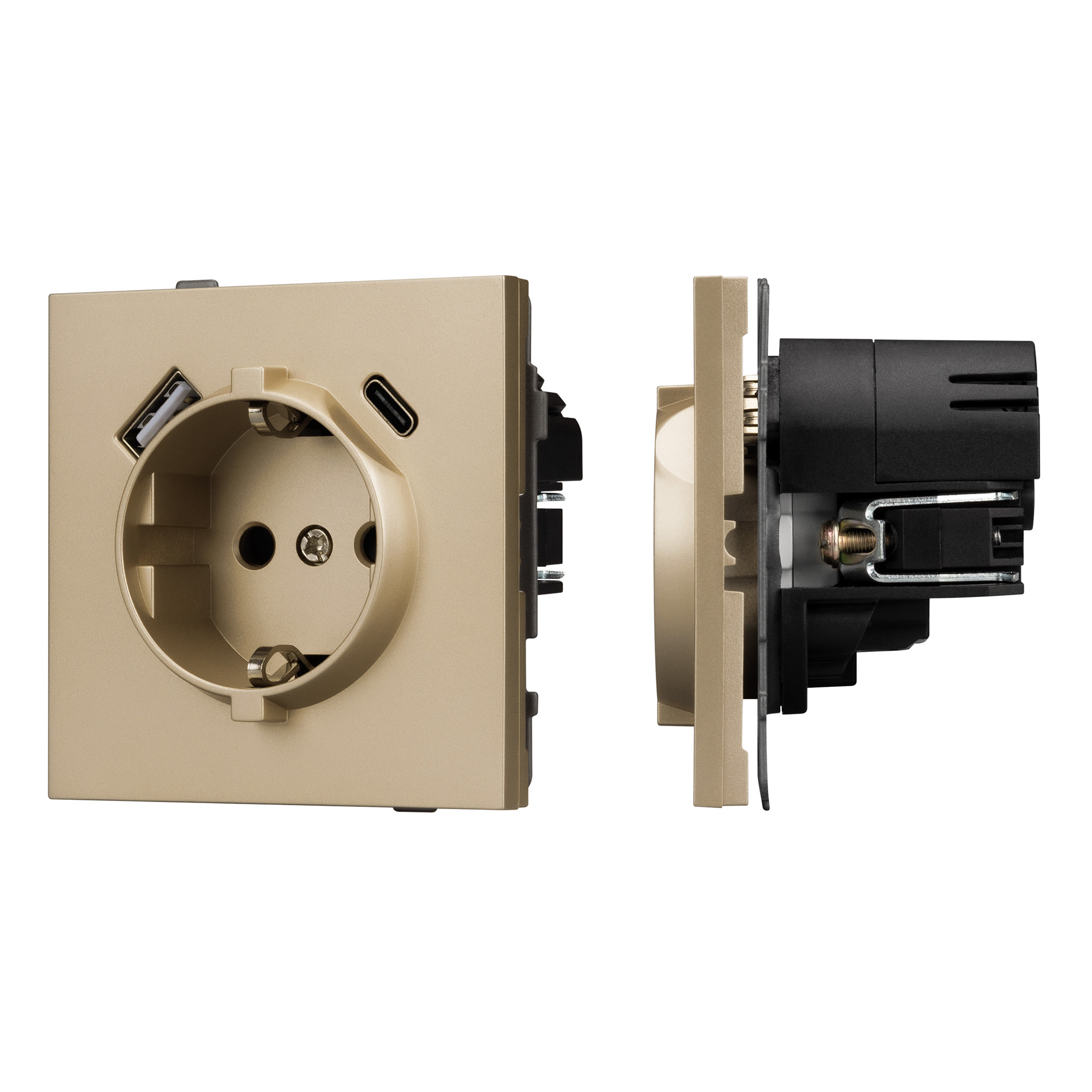 Механизм розетки с USB зарядкой SCT-TENDO-MUAC-SFPL-GD