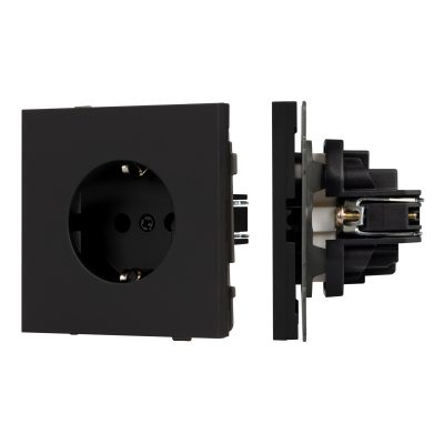 Механизм электрической розетки SCT-TENDO-MEU1-SFPL-BK