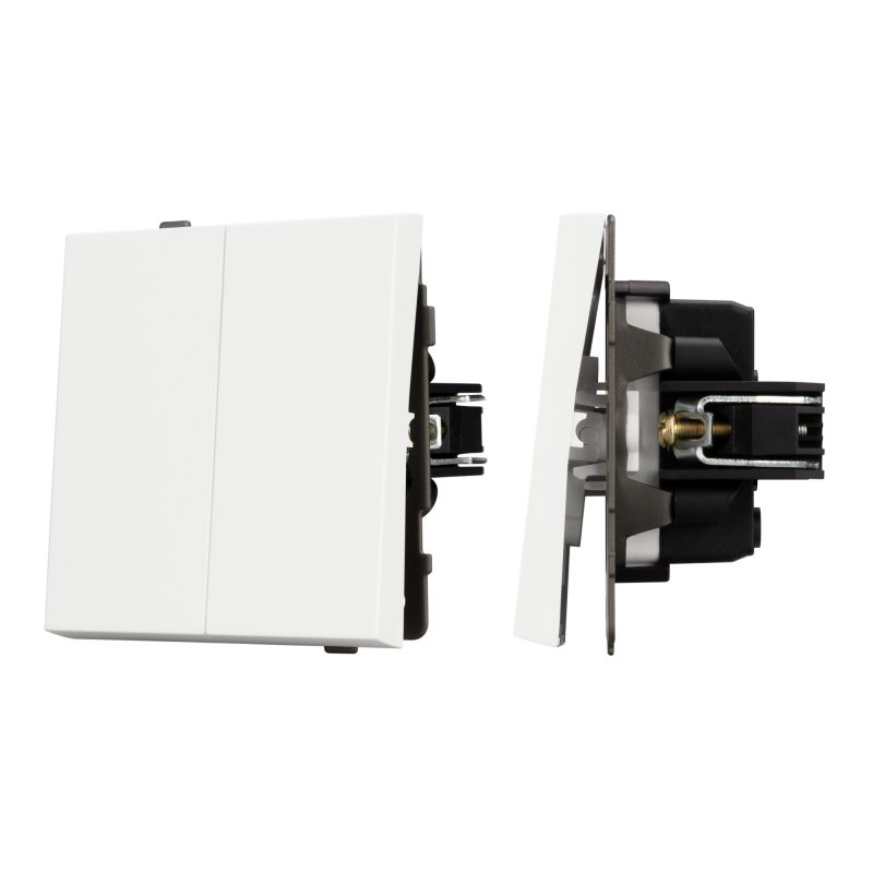 Механизм выключателя двухклавишный непроходной SWT-TENDO-MK02-SFPL-WH