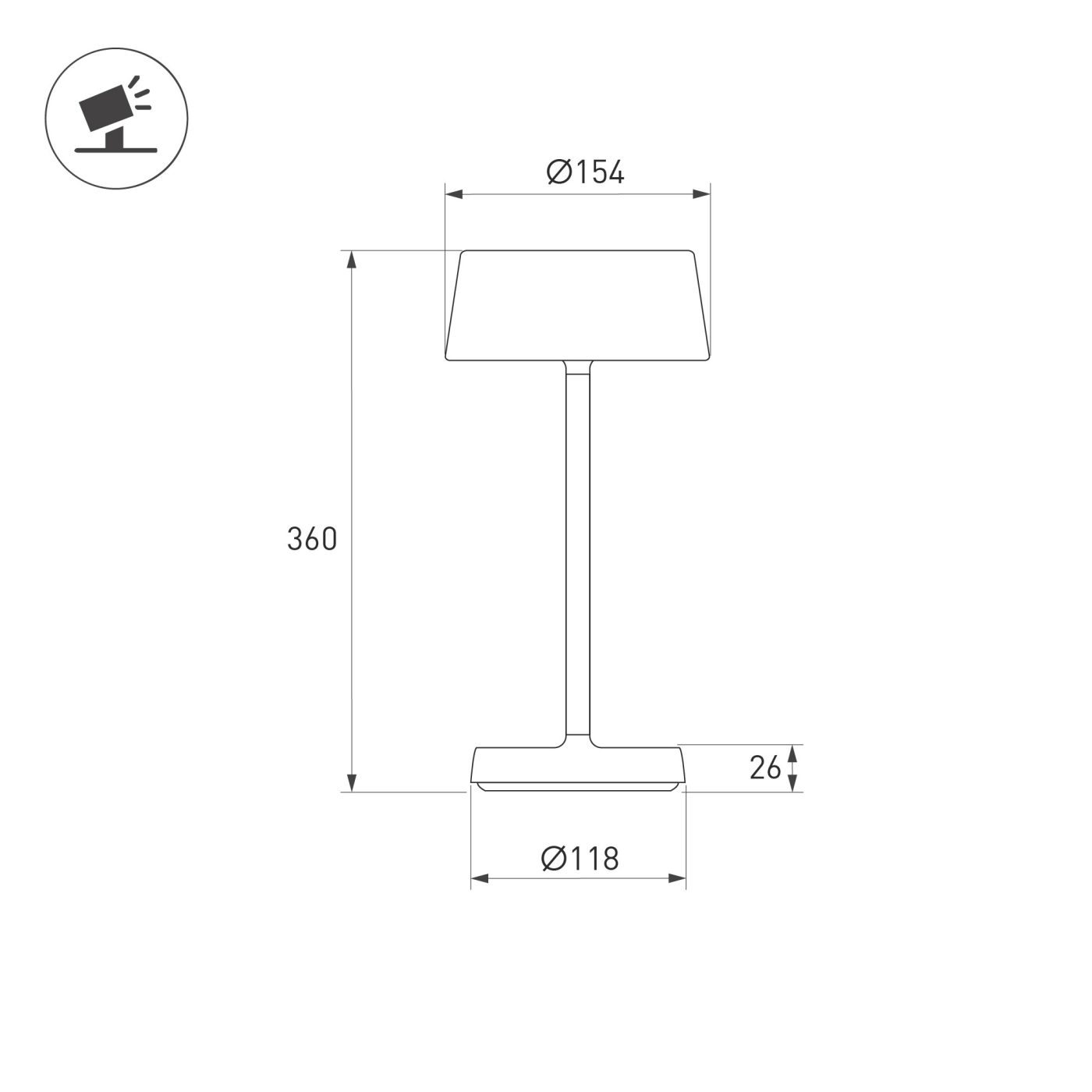 Светильник настольный SP-LATIDE-1.5W Warm2700