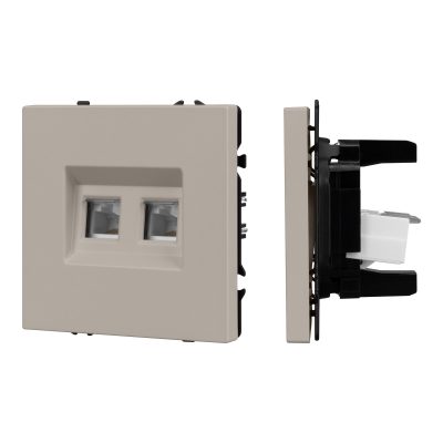 Механизм сдвоенной телефонной розетки SCT-NOBE-MTL2-SFPL-CA