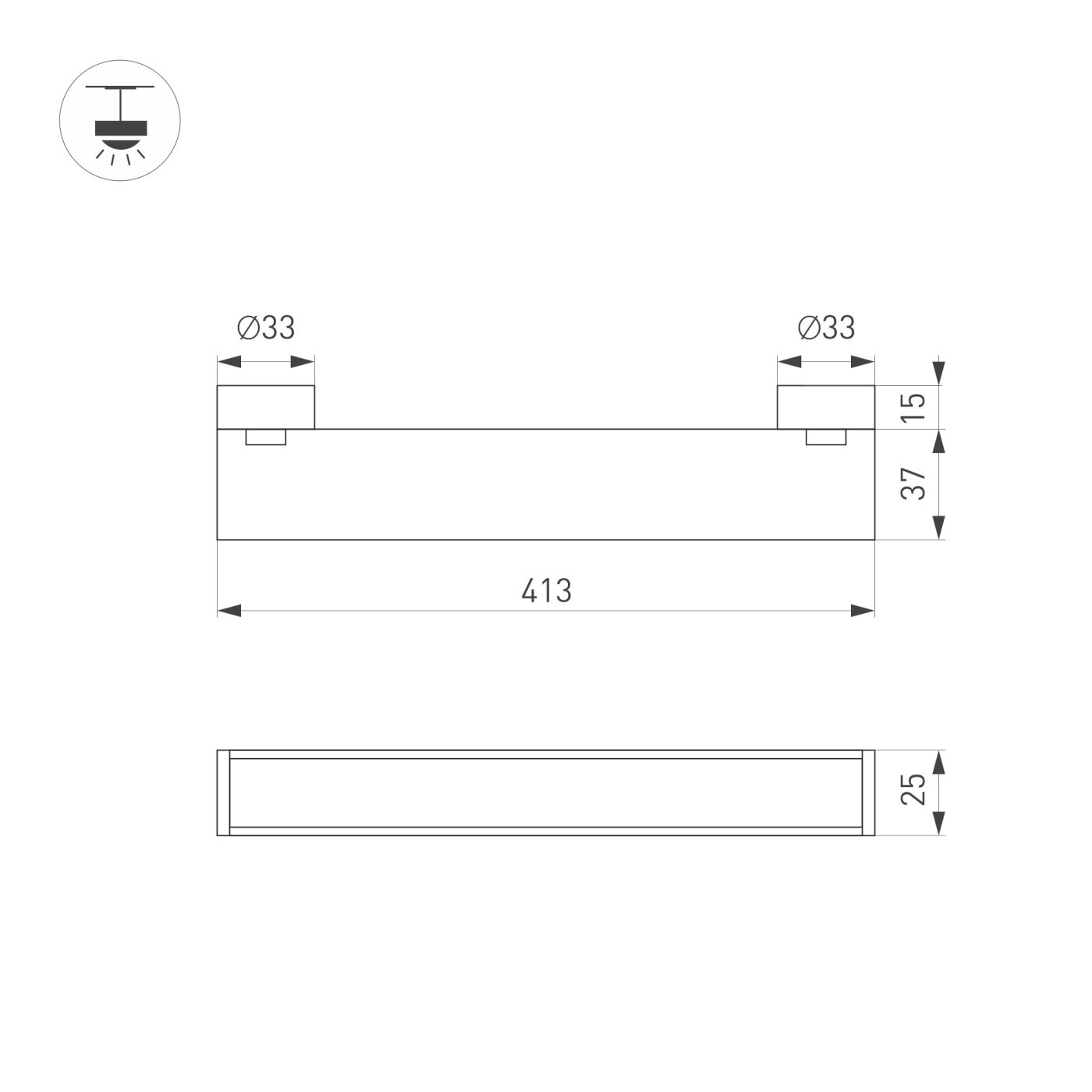 Светильник ART-INBELT-FLAT-L413-16W Day4000-MIX