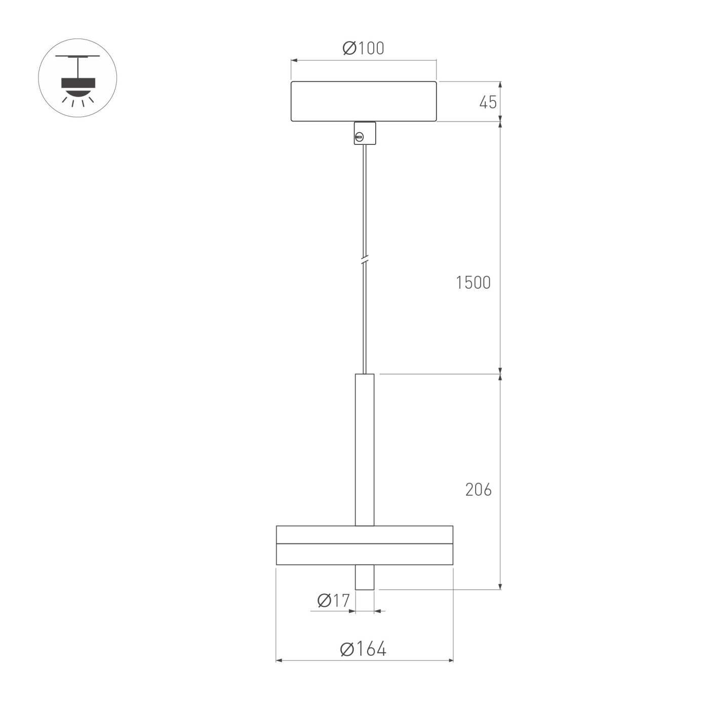 Светильник SP-MENTA-R165-12W Warm2700