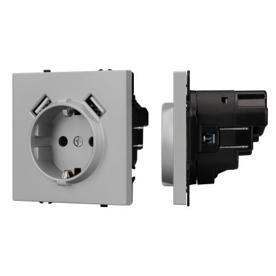 Механизм розетки с USB зарядкой SCT-NOBE-MUAA-SFPL-IS