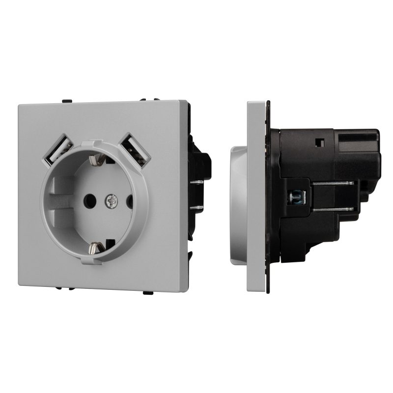 Механизм розетки с USB зарядкой SCT-NOBE-MUAA-SFPL-IS