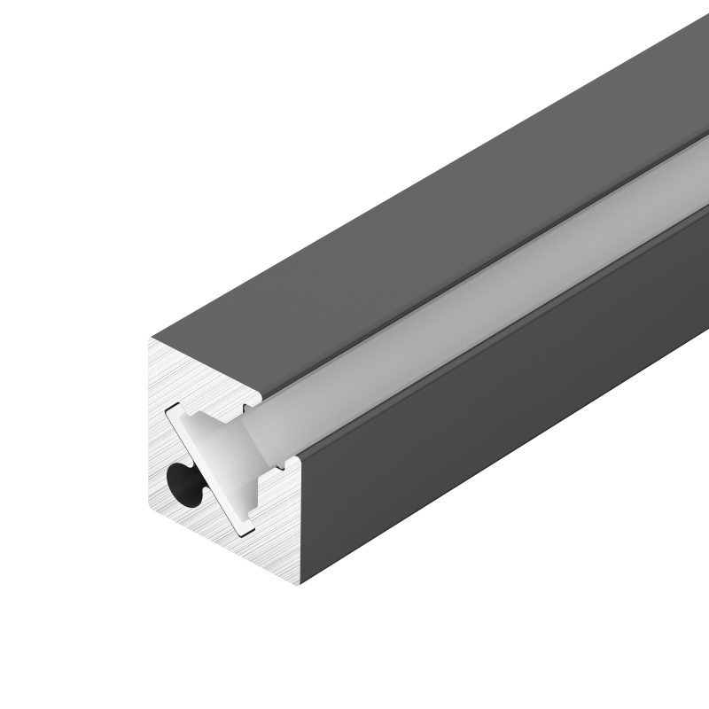 Профиль с экраном SL-KANT-H10-SQUARE-2000 IRON GREY