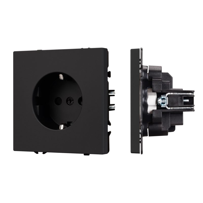 Механизм электрической розетки SCT-NOBE-MEU1-SFPL-BK