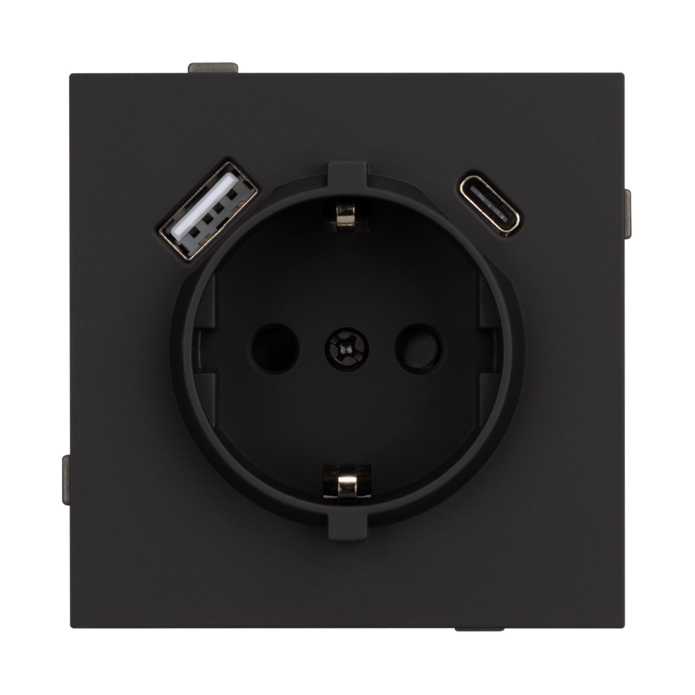 Механизм розетки с USB зарядкой SCT-TENDO-MUAC-SFPL-BK