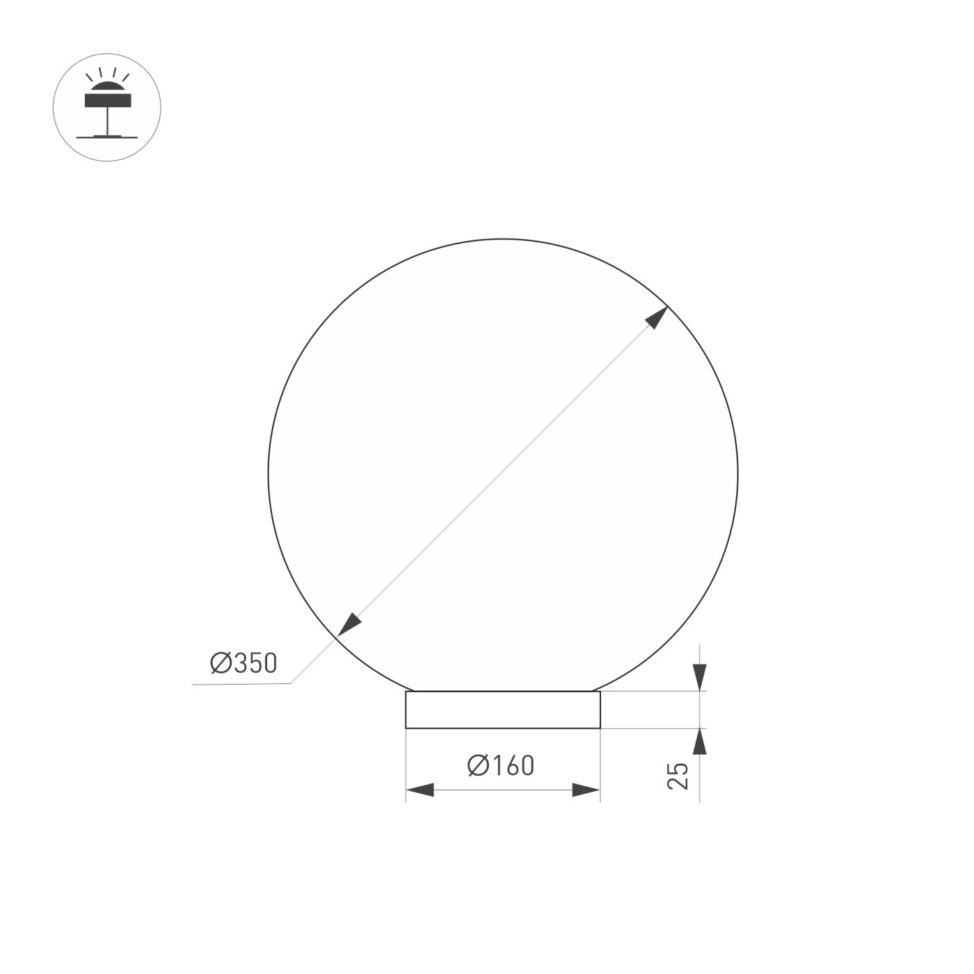 Светильник SP-SILKA-TAB-R350-11W Warm2700