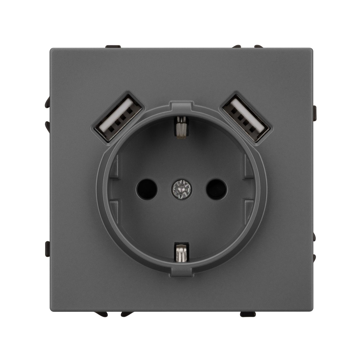 Механизм розетки с USB зарядкой SCT-NOBE-MUAA-SFPL-GR