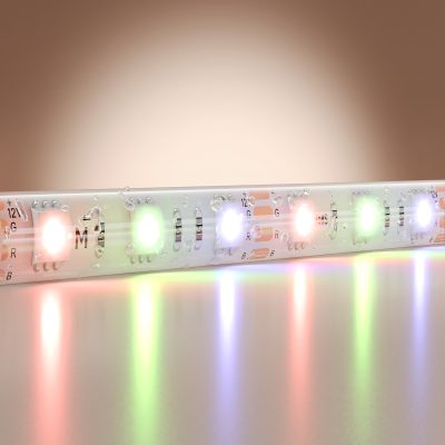 Светодиодная лента Базовая 12В 5050 14.4Вт/м Цветная (RGB) 5м IP 65 201196