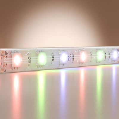 Светодиодная лента Базовая 24В 5050 14.4Вт/м Цветная (RGB) 5м IP 65 201198