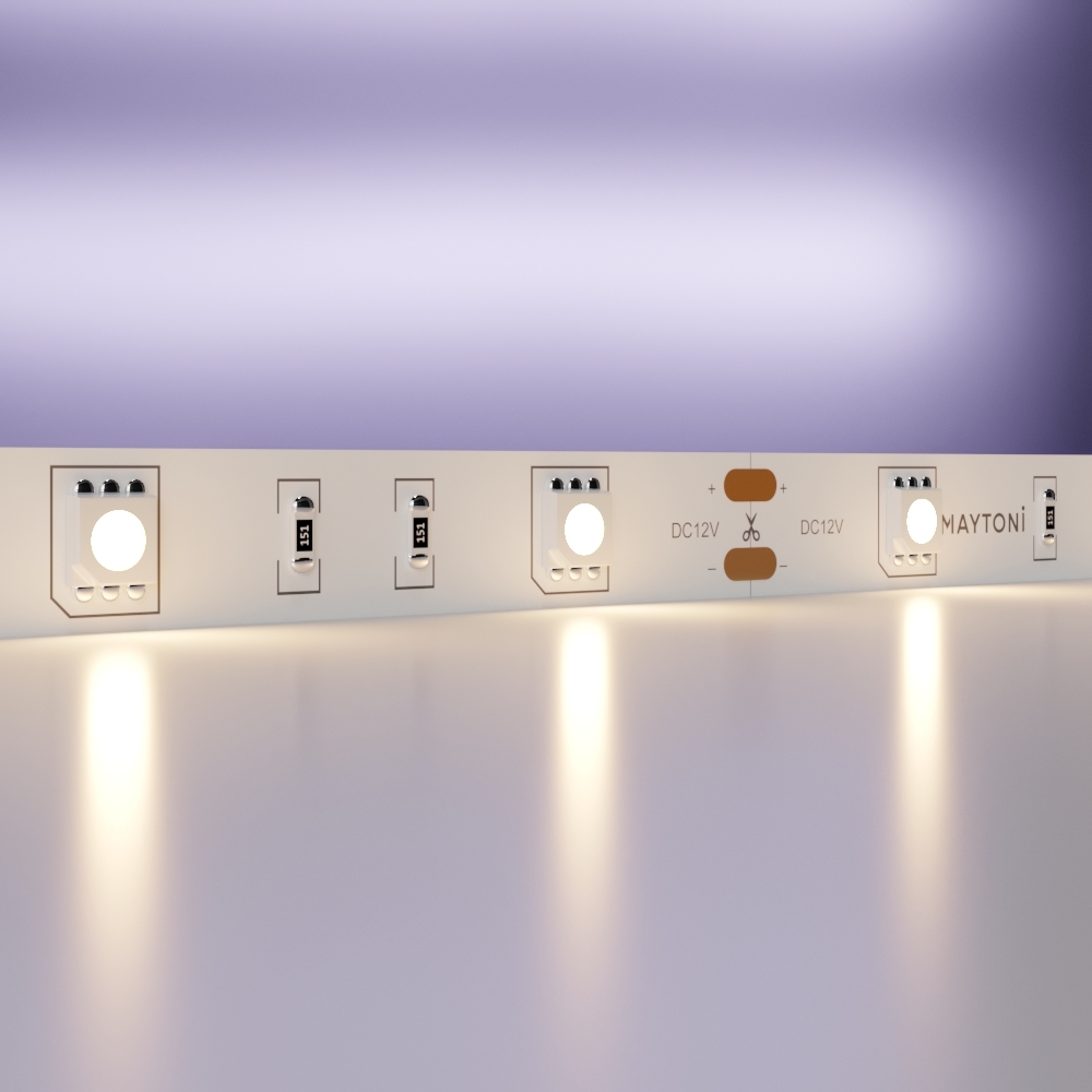 Светодиодная лента 12В 5050 7.2Вт/м 3000K 5м IP20
