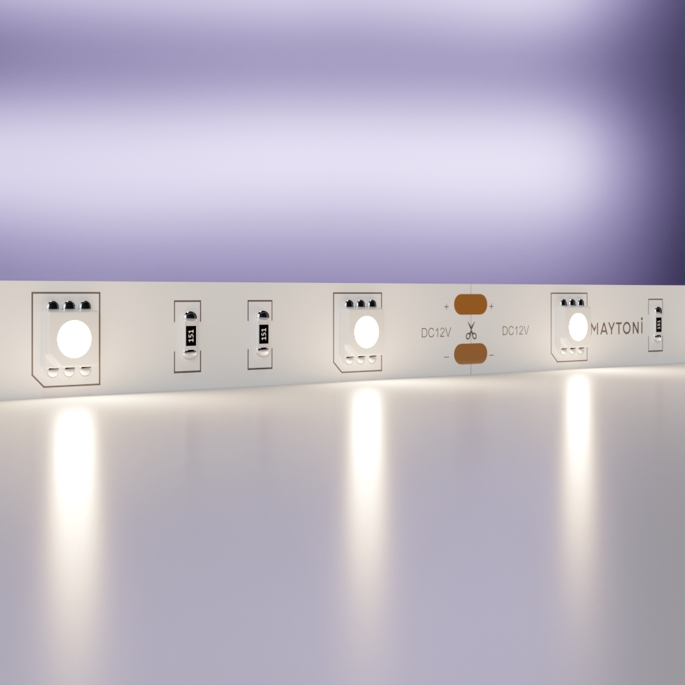 Светодиодная лента 12В 5050 7.2Вт/м 4000K 5м IP20
