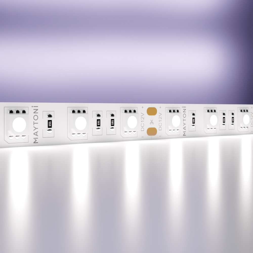 Светодиодная лента 12В 5050 14.4Вт/м 6000K 5м IP20