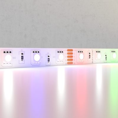 Светодиодная лента 24В 5050 14.4Вт/м Цветная (RGB) + 6000K 5м IP20