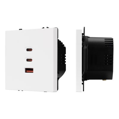 Механизм розетки с быстрой USB зарядкой SCT-NOBE-MUACC-SFPL-FC-WH