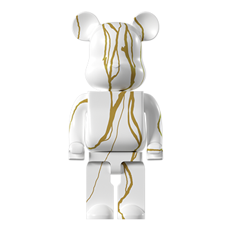 Статуэтка BEARBRICK белый с золотым