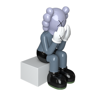 Дизайнерская статуэтка копилка KAWS синий