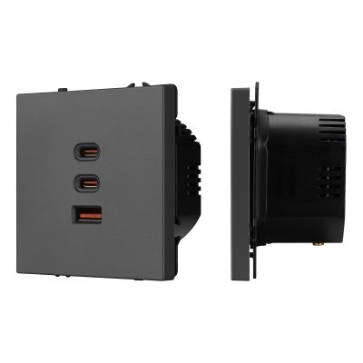Механизм розетки с быстрой USB зарядкой SCT-NOBE-MUACC-SFPL-FC-GR