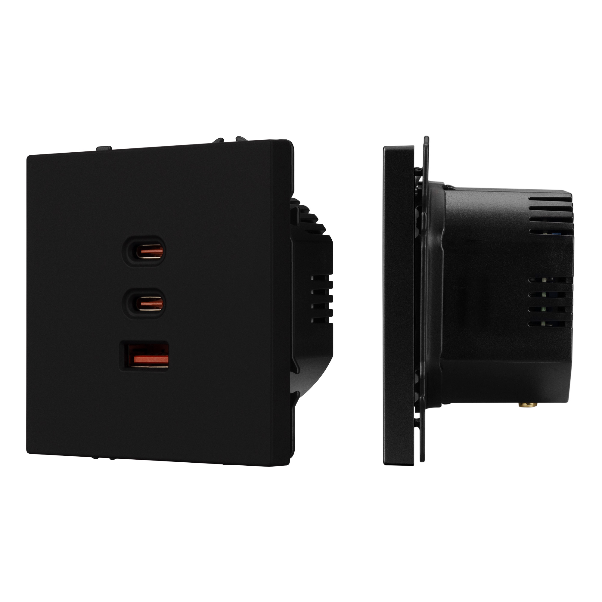 Механизм розетки с быстрой USB зарядкой SCT-NOBE-MUACC-SFPL-FC-BK
