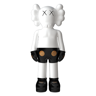 Дизайнерская статуэтка копилка KAWS Companion белый с чёрным