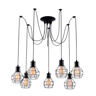 Подвесная люстра Arte Lamp SPIDER A1109SP-7BK