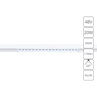 Магнитный трековый светильник Arte Lamp LINEA A4645PL-1WH