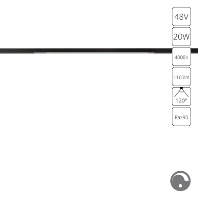 Магнитный трековый светильник Arte Lamp OPTIMA 0.1-10V A7474PL-1BK