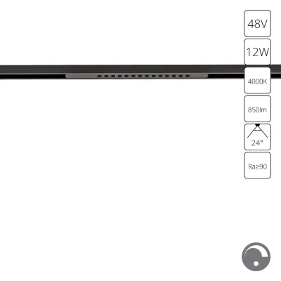Магнитный трековый светильник Arte Lamp OPTIMA 0.1-10V A7476PL-1BK