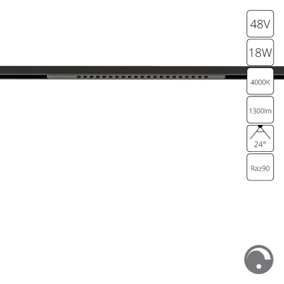 Магнитный трековый светильник Arte Lamp OPTIMA 0.1-10V A7477PL-1BK