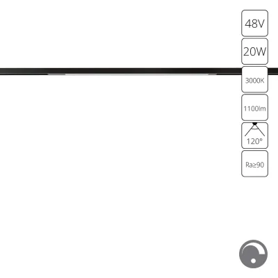 Магнитный трековый светильник Arte Lamp OPTIMA 0.1-10V A7494PL-1BK