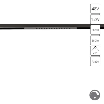 Магнитный трековый светильник Arte Lamp OPTIMA 0.1-10V A7496PL-1BK