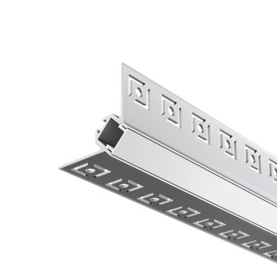 Алюминиевый профиль встраиваемый скрытого монтажа 50x22 (Серебро, 2 м), ALM-5022-S-2M
