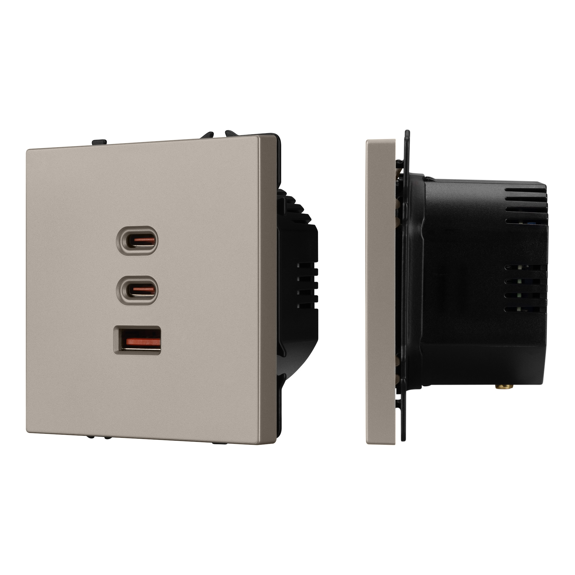 Механизм розетки с быстрой USB зарядкой SCT-NOBE-MUACC-SFPL-FC-CA