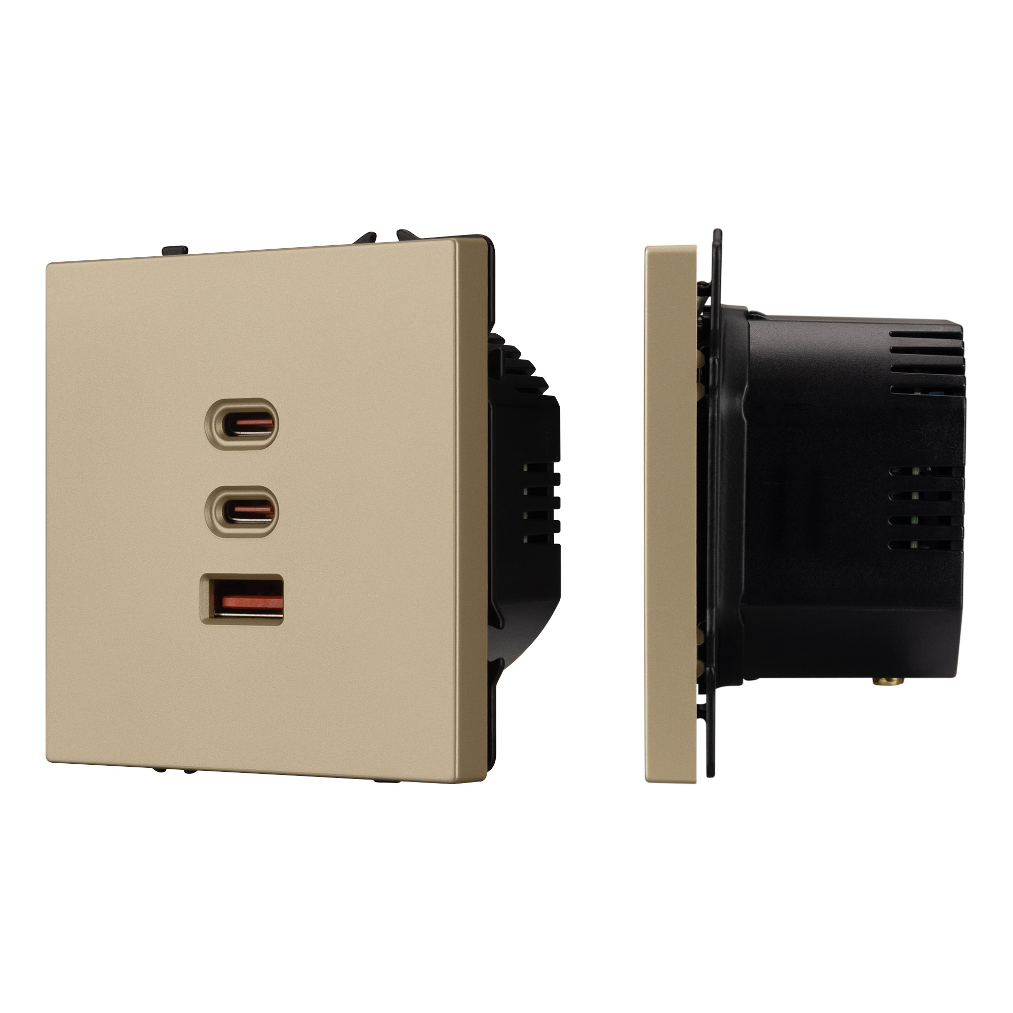 Механизм розетки с быстрой USB зарядкой SCT-NOBE-MUACC-SFPL-FC-GD