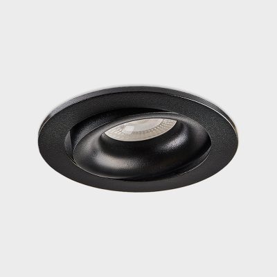 DE-200 black светильник встраиваемый поворотный