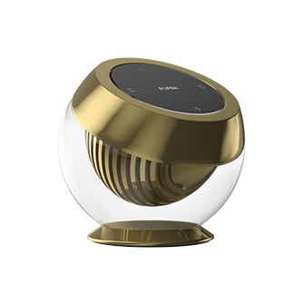 Кнопка на стеклянном держателе Crystal Smart Knob Gold