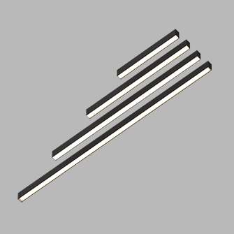 Накладной светодиодный светильник Ledron LINE GULAR 860 Black 4000K